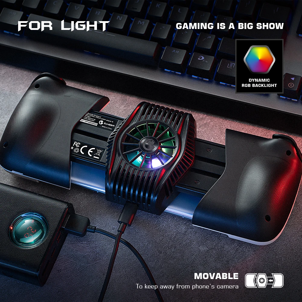 GameSir X3 Type C 게임 패드 PUBG 모바일 컨트롤러, 클라우드 게임용 냉각 팬 포함 Xbox 게임 패스 STADIA PlayStation New Arrival