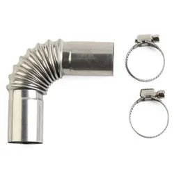 Ebersbach 25 Mm Exhaust Pipe Elbow For Webasto Diesel Heaters Silver 25 Mm/1 In. Inner Diameter 27 Mm/1.06 In. Outer Diameter