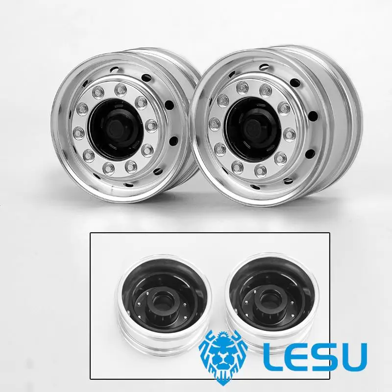 LESU-Hub De Roda De Metal, Trator Tamiyay Fh12 Fh16, Rolamento De Caminhão, Brinquedos Ao Ar Livre, DIY, TH15093, 1, 14 RC