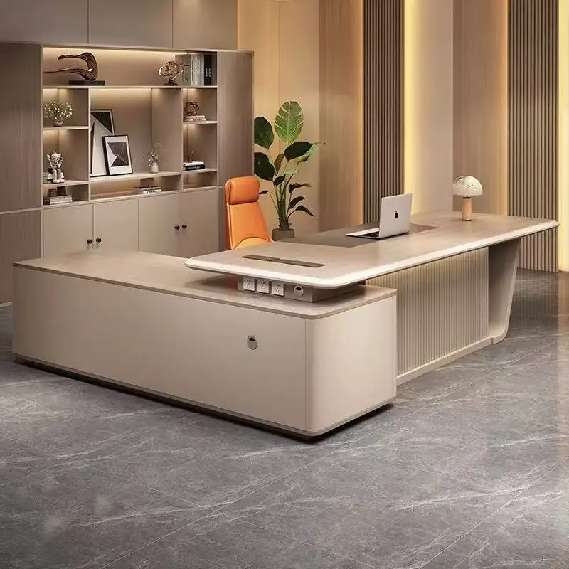 

Modern Hot Selling Latest Office Furniture, Luxurious CeO boss Executive L-shaped Manager Desk