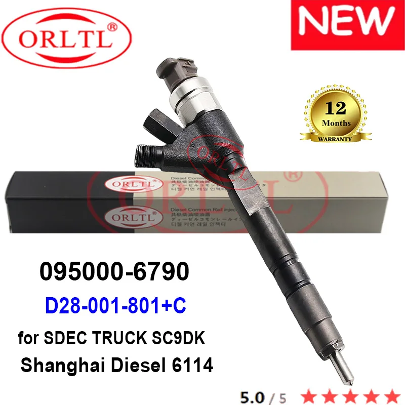 ORLTL D28-001-801+C 095000-6790 Common Rail Injector 0950006790 095000 6790 for Shanghai SDEC TRUCK SC9DK