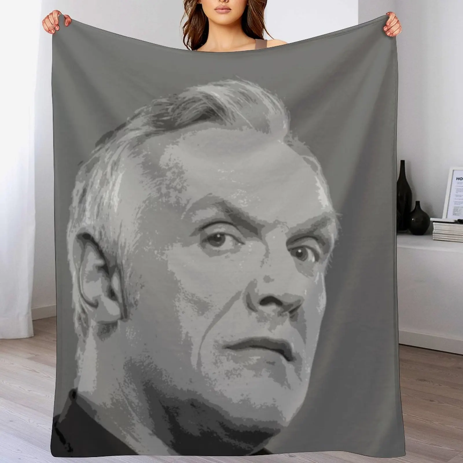 Greg Davies Pop Art Portrait Throw Blanket