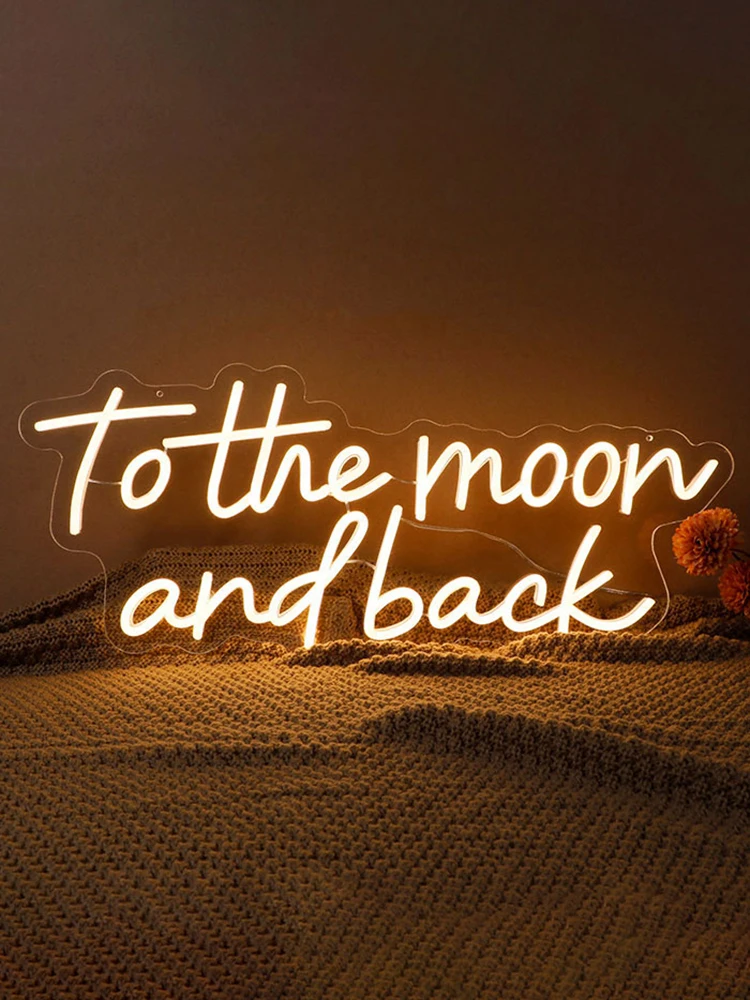 To the moon and back Led Neon Sign Custom Night Light Sign for Birthday Party Decor Oh Baby Neon Light Lets Party Home Decor