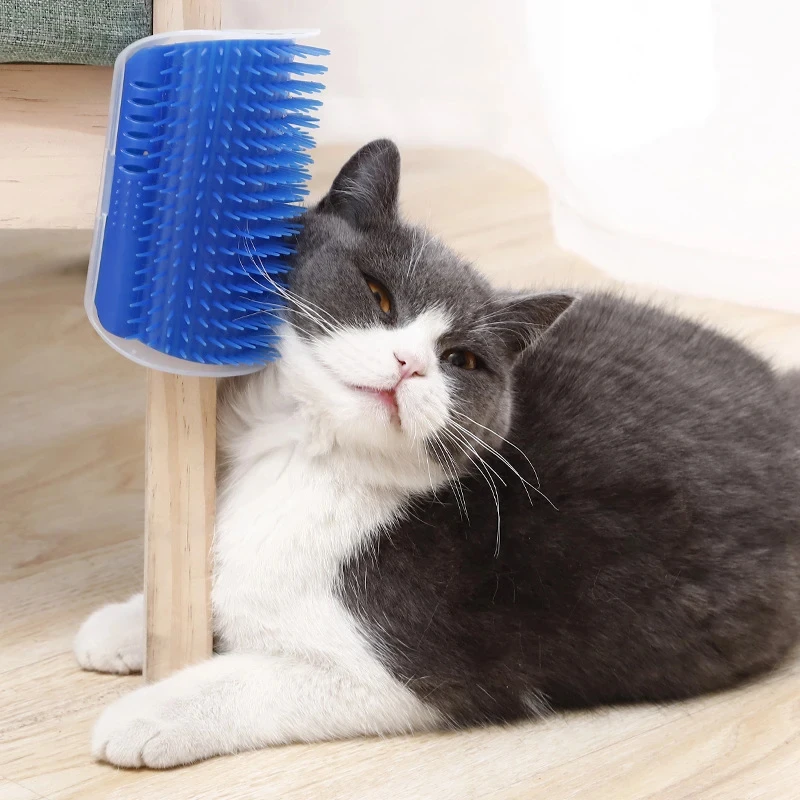 Cat Self Groomer Wall Corner Brush, Removable Hair Collection Design Pet Scratching Massager, Hair Removal Comb for Pet Cats view 6