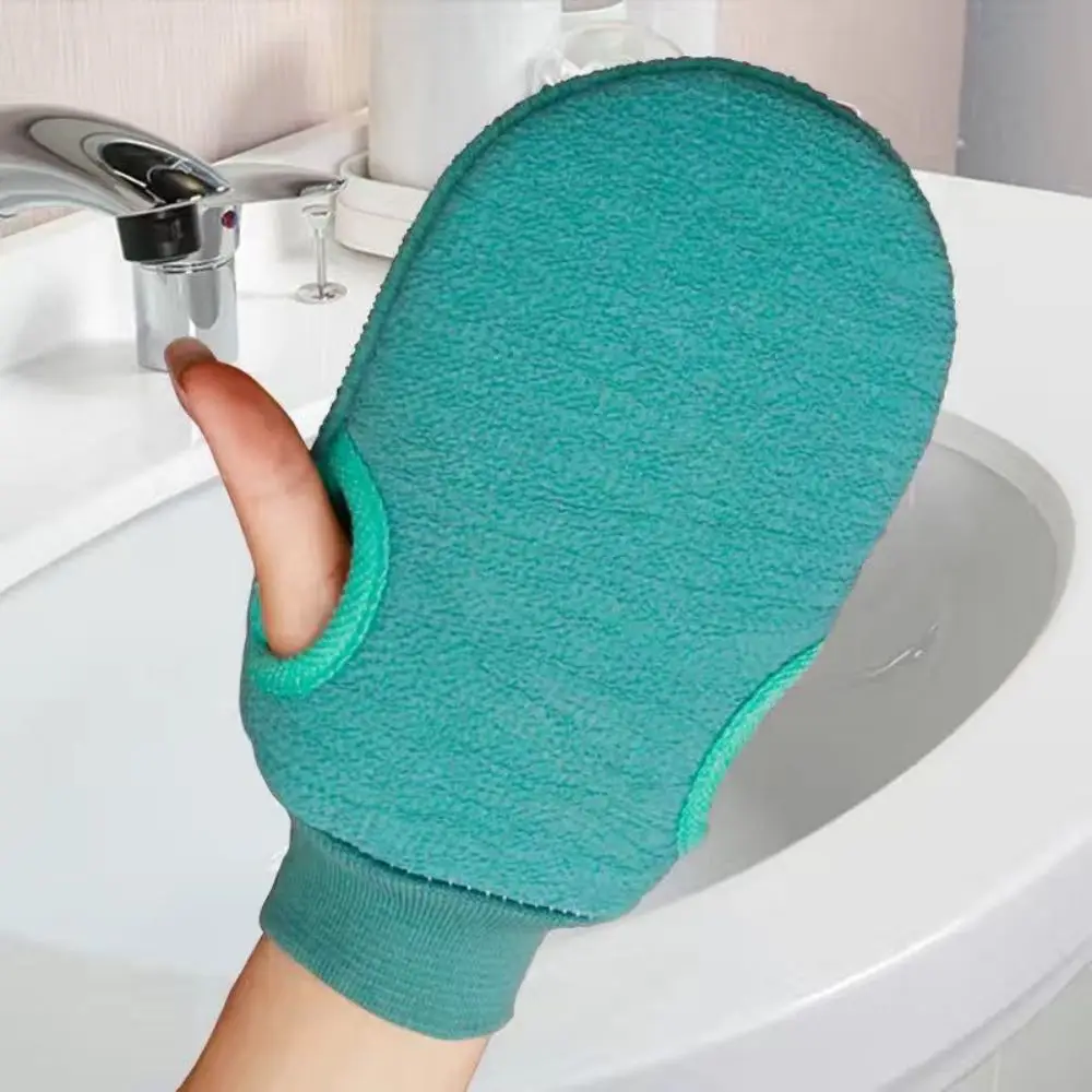 Bath Gloves Mud Rubbing Gray Scrubbing Simple Solid Color Easy Mud Removal Thickened Coarse Sand Rubbing Bath Towel