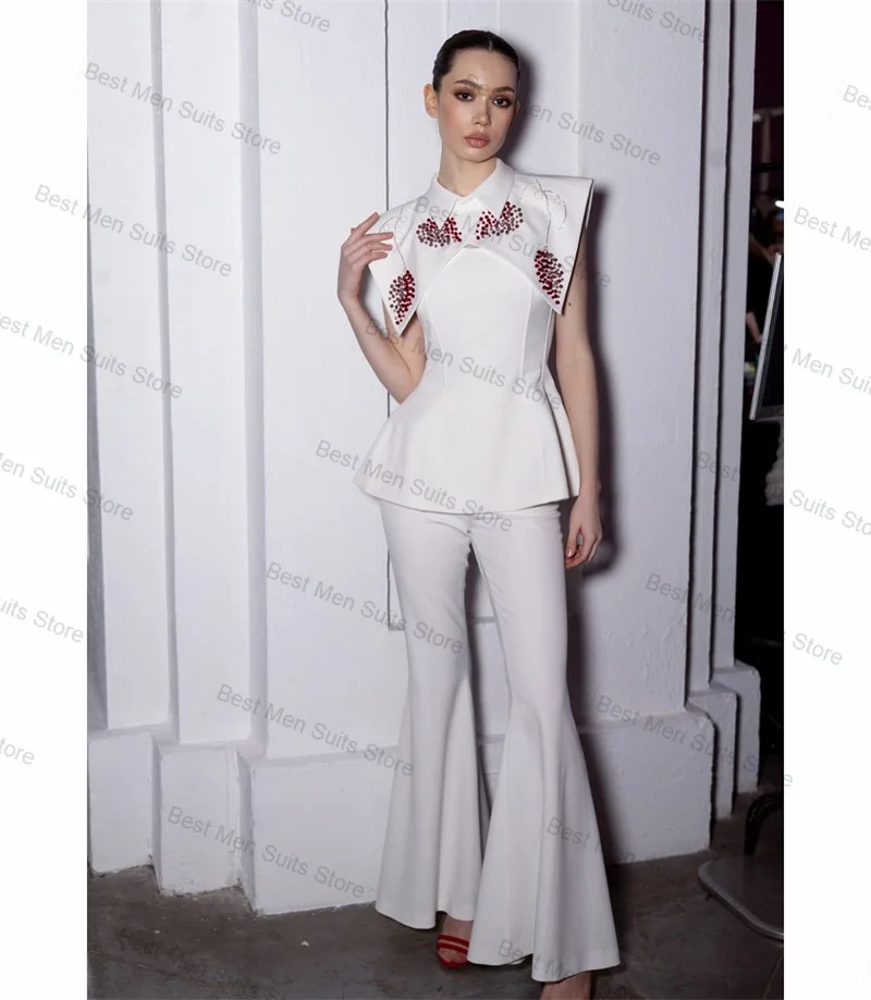 بلورات الوردي الساتان المرأة البدلة مجموعة 2 قطعة السترة + فستان قصير للحفلات الراقصة مكتب رسمي سترة مخصصة الزفاف سهرة معطف الضيوف #3