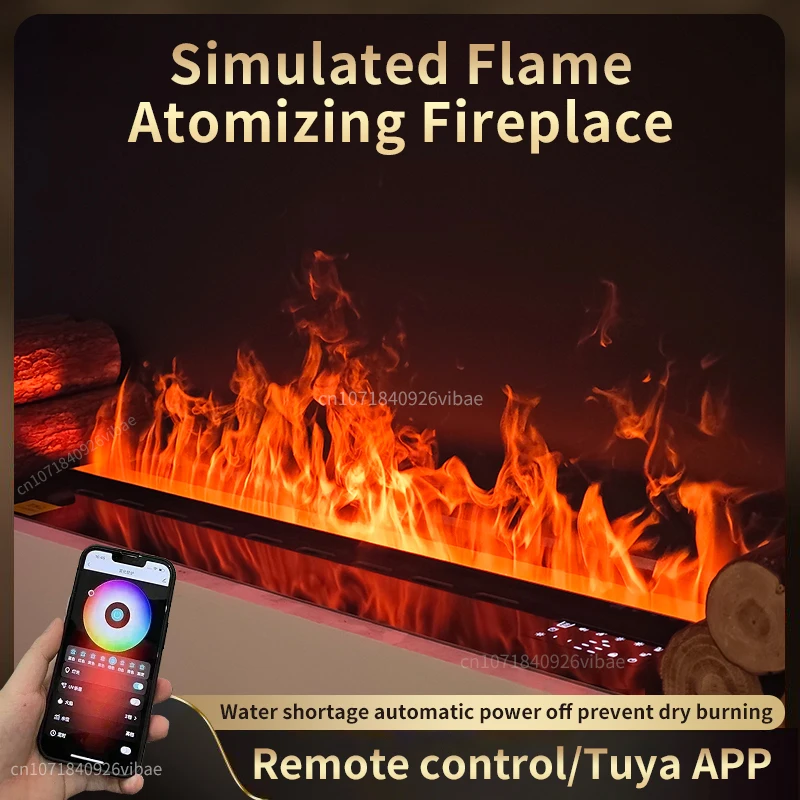 3D Water Electric Fireplace Remote Control APP Mist Fireplace Embedded Realistic Mist Flame Interior Decoration Steam Fireplace