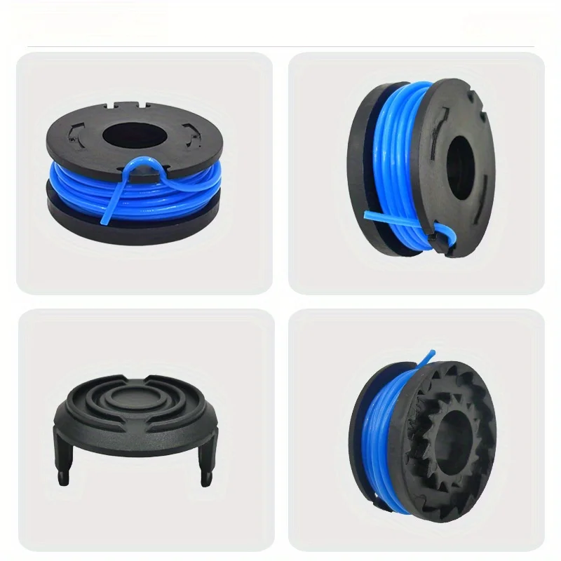 

Replacement Set for Harbor Freight Bauer 19115C-B 20V Lawn Mower Spool: 6 + 2 Pieces, Model TLW-01, Spare Spool Model: TLW-01-1