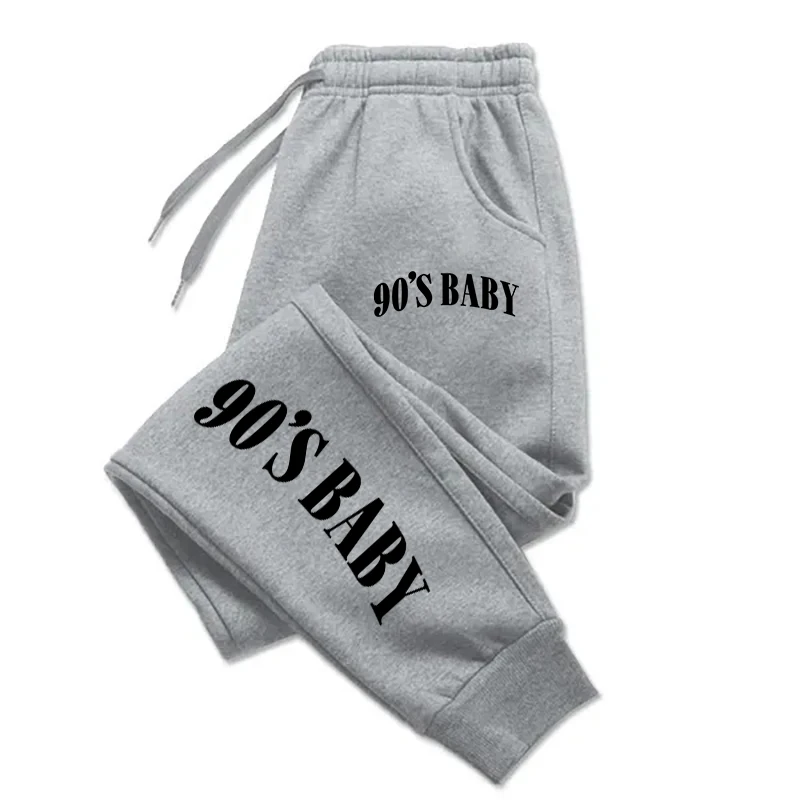 

90'S Baby Letter Printing Men Women Sports Pants Loose Gym Fitting Casual Wear Fitting Sport Jogger Pants Warm Y2K Pant Couple