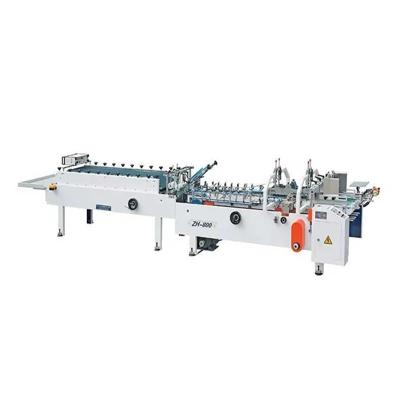 【specialized】ZH-800 Industrial Automatic Side Gluing Carton Box Making Machine Paper Folding Machine New Product 2020 South Afri