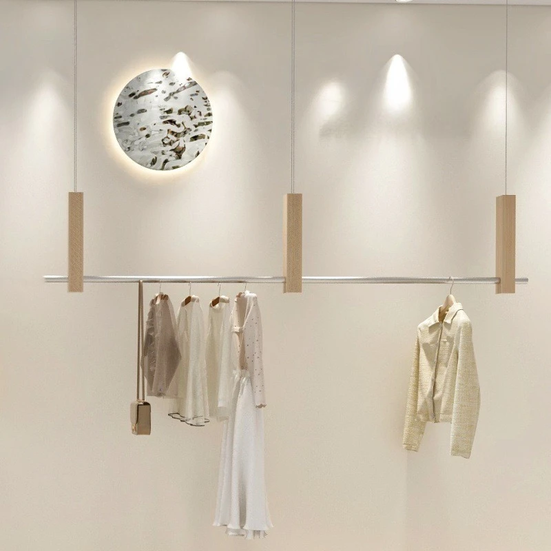 rack Steel wire hanger Stainless steel hanging hanger Window hanging hanger Women's clothing display shelf