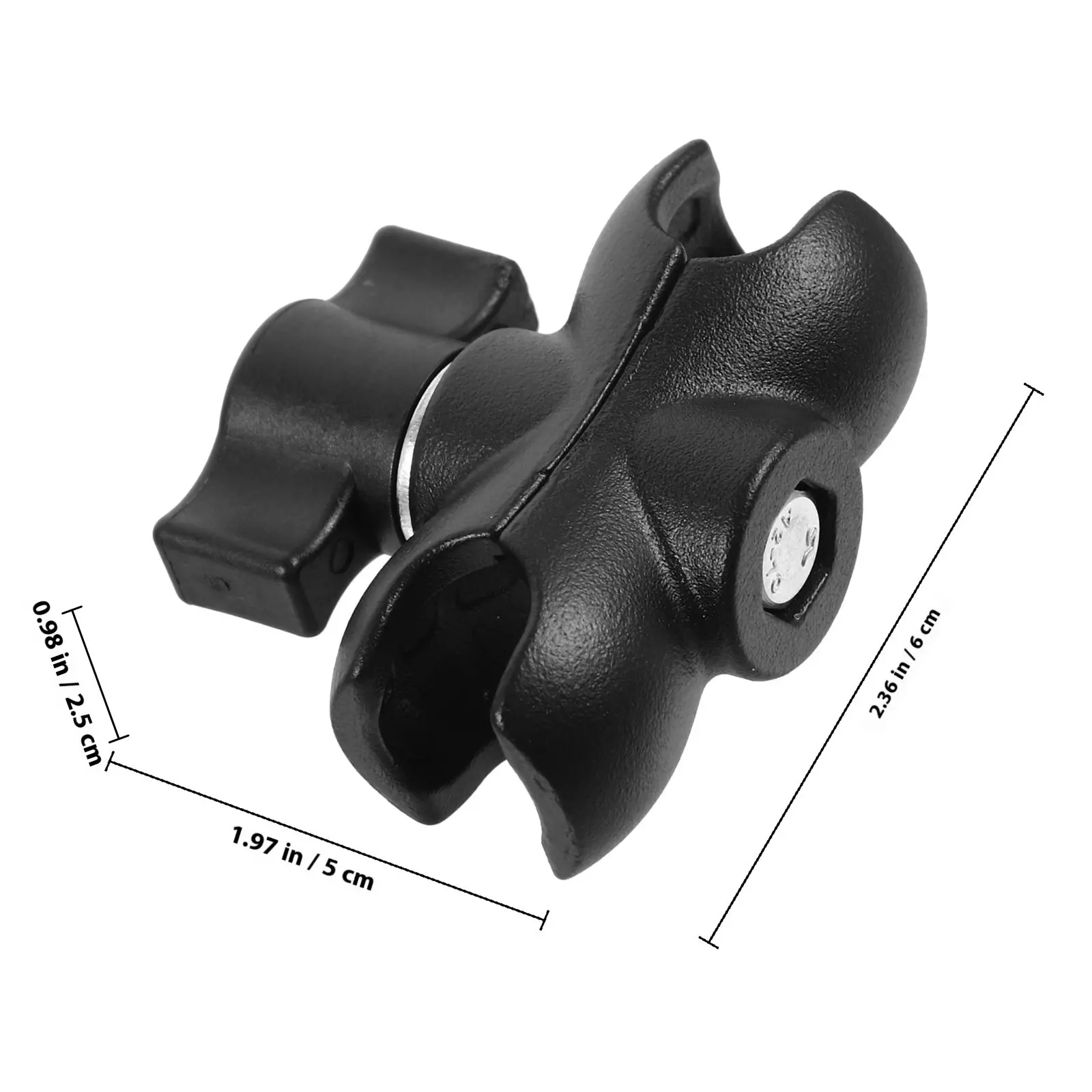 Double Socket Arm Ball Head Connecting Rod Sturdy Aluminum Alloy Mount Clamp Handlebar Camera Extension for Motorcycle Sports