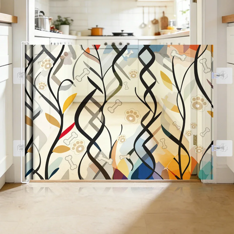 

Pet Door Stop Pet Safety Fence Automatic Retractable Pet Safety Door 강아지 안전문 Barrera Gatos Puerta Valla Para Gatos HotSale