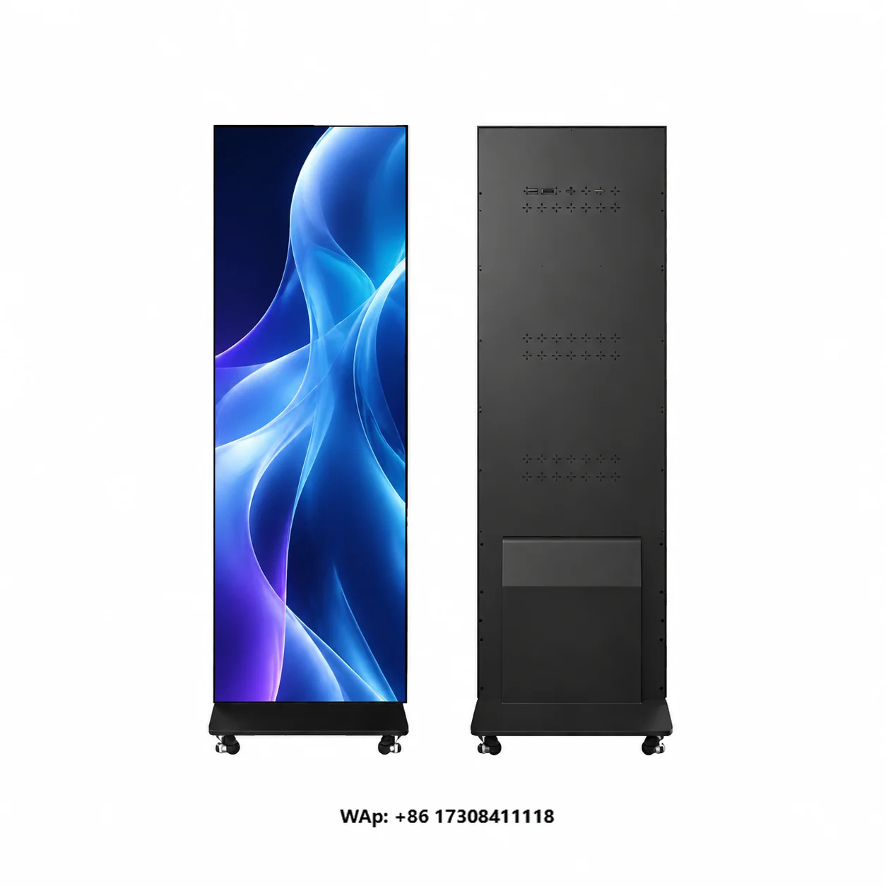 Foldable LED Display P1.86 GOB 640x1920mm Ultra Thin Portable Digital Poster with WiFi/App Control for Retail Store Advertising