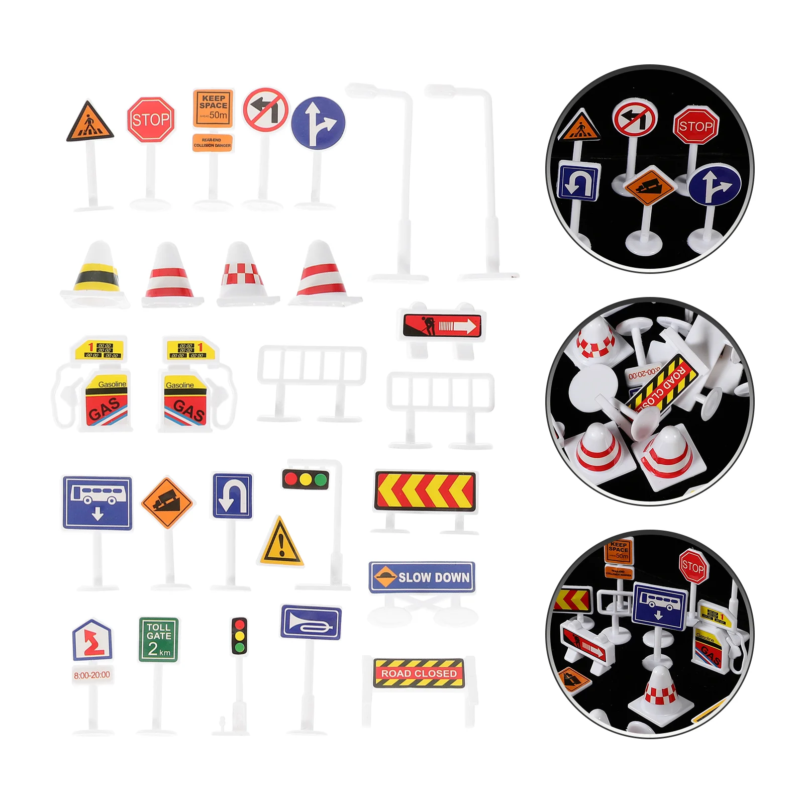 28pcs Street Road Signs Children Traffic Signs Playset Mini Traffic Road Signs Traffic Signs Kids Traffic Road Signs