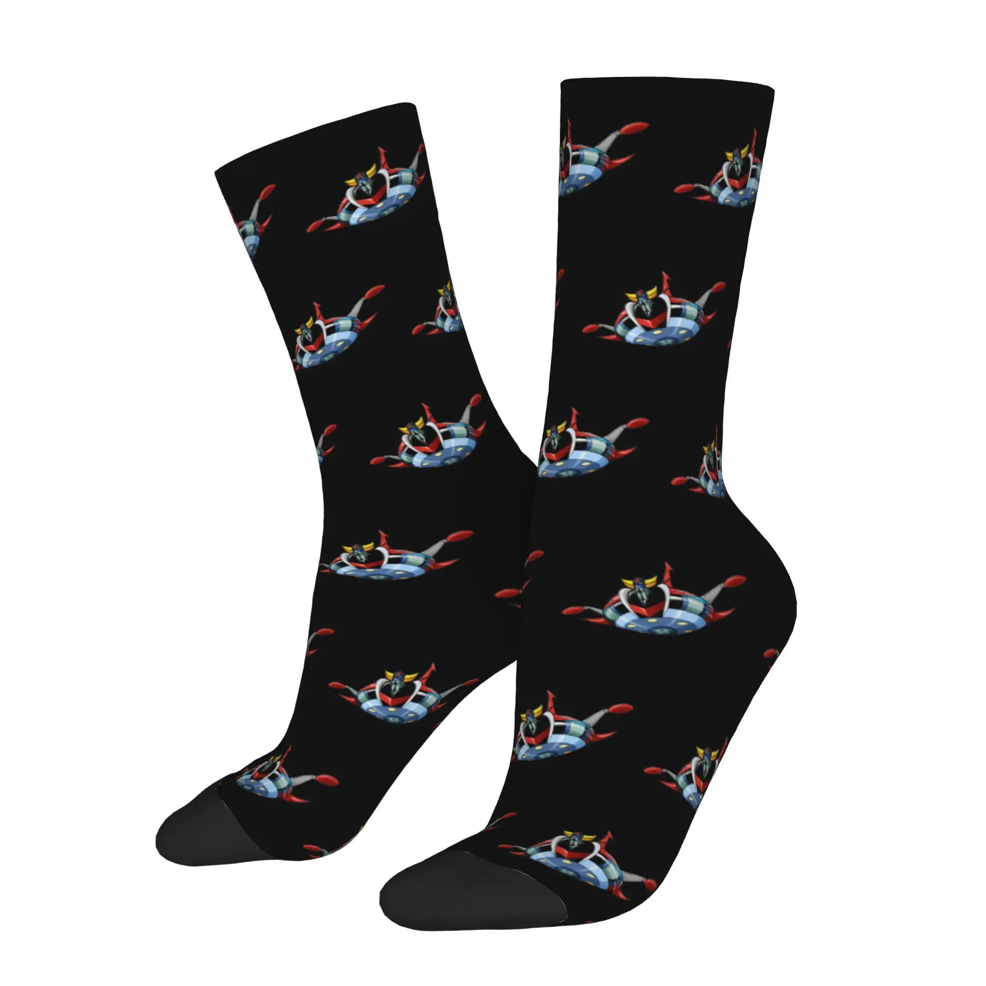 Mazinger Z Manga Socks Men's Women's Polyester Casual UFO Robot Socks Spring Summer Autumn Winter Middle Tube Stockings Gifts