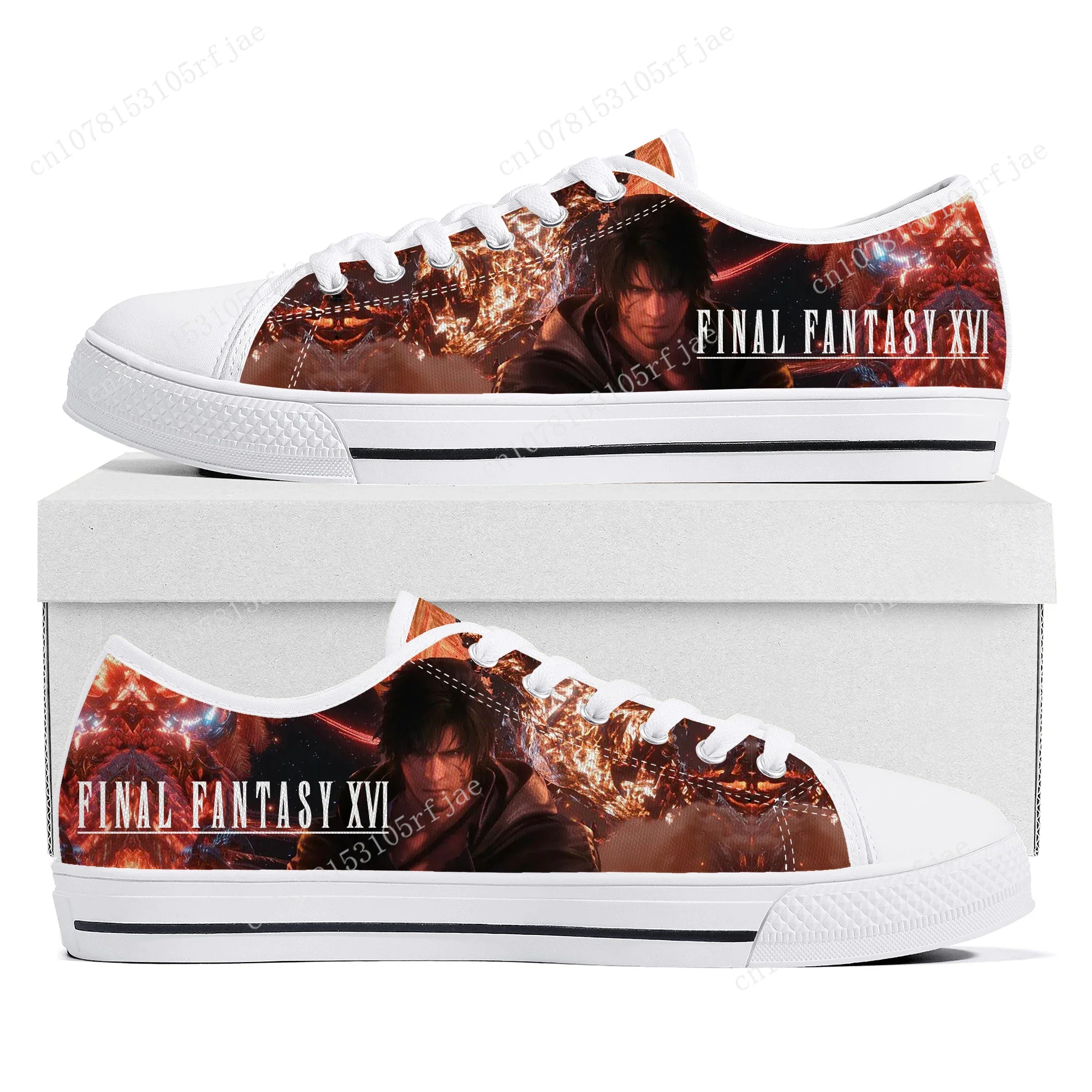 Final Fantasy 16 Low Top Sneakers Cartoon Game Women Men Teenager Fashion High Quality Canvas Sneaker Couple Custom Built Shoes