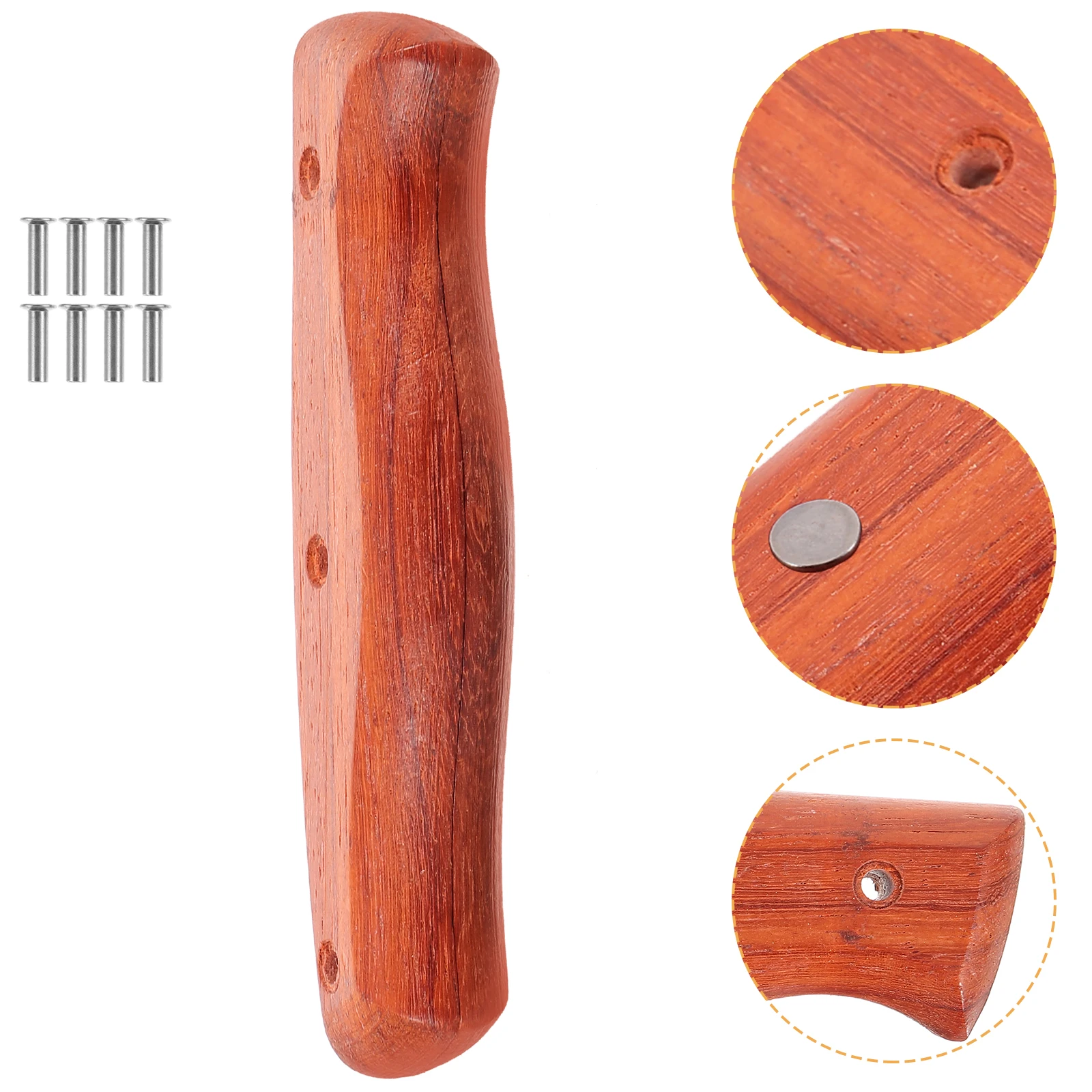 

2 pcs Solid Wood Knife Handles Replacement Durable Wooden for Kitchen Camping HikingKnife Making Strong Practical Safe
