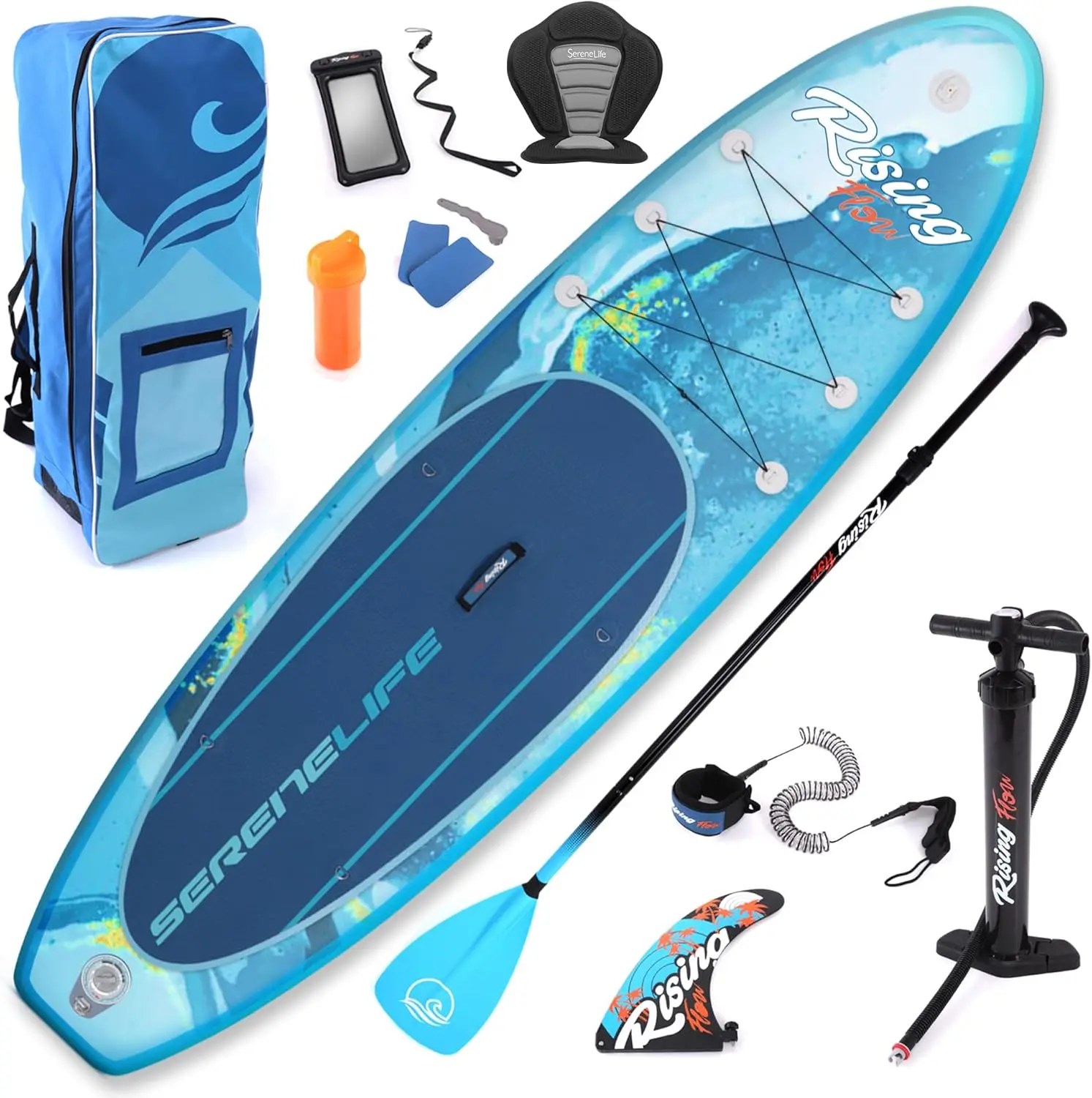 Stand up Paddle Board Inflatable - Non-Slip SUP Paddle Board Paddle, Pump, Leash, and Accessories - Fun Water Inflata