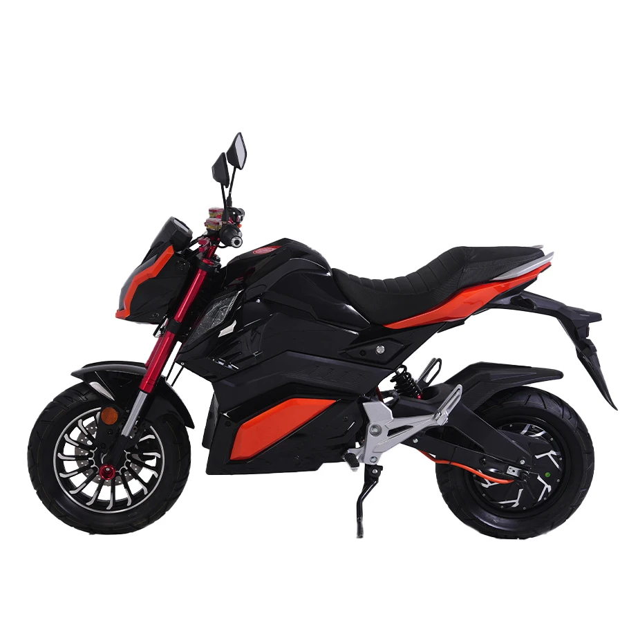 SKD High Reliability Comfortable Seat Cushion Fast 72v 90km/H 3000w Electric Motorcycle For Adults