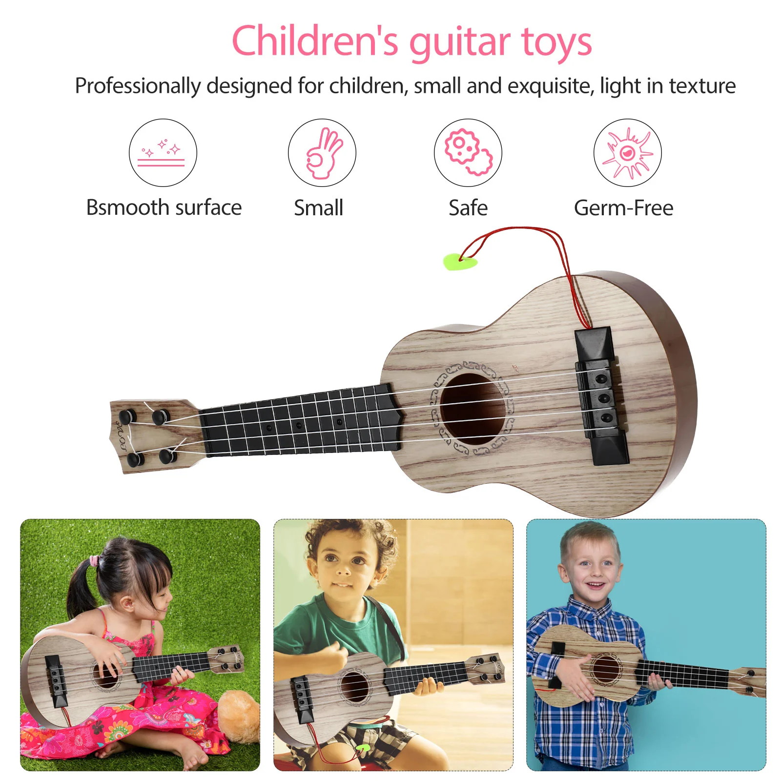 Zabawki dla dzieci Gitara dla dzieci Instrument muzyczny dla dzieci Mini ukulele Drewniane dla początkujących Klasyczne