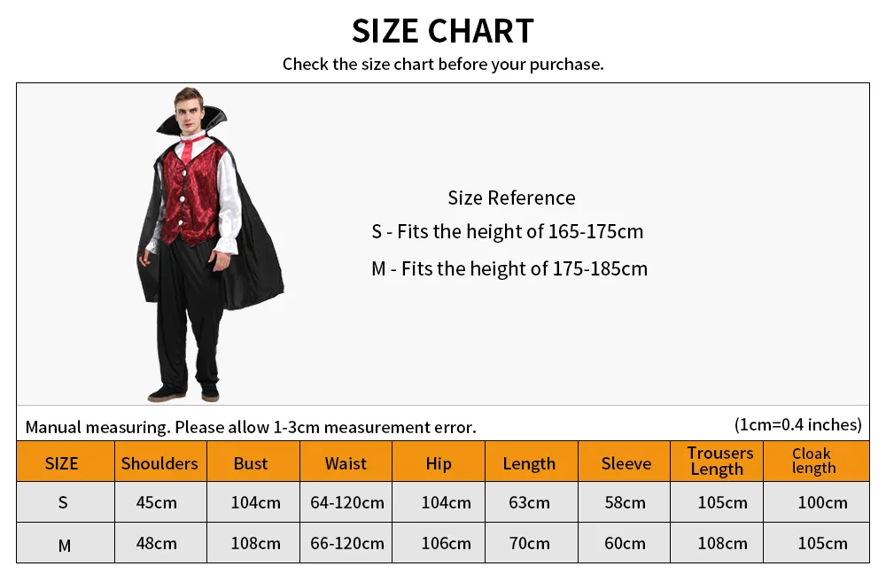 Costume Vampire Gentleman Homme – Ensemble avec Cape – photo 2