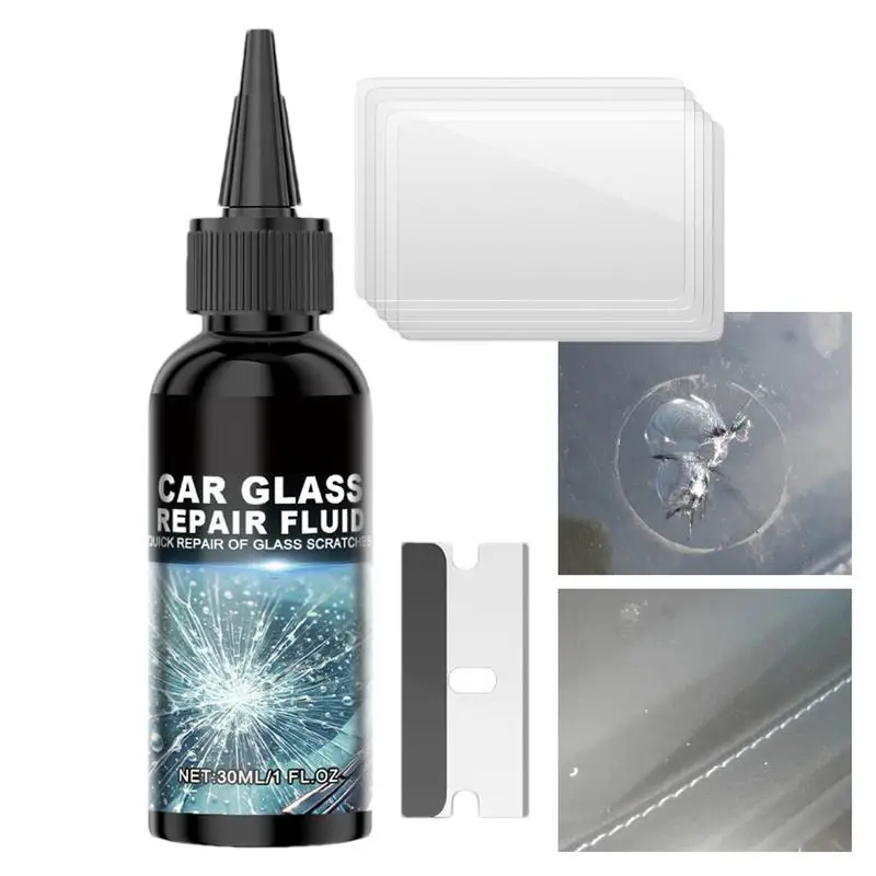 

Glass Repair Fluid Car Windshield Revolutionary Glass Repair Kit Windscreen Tool Fixing Chip Cracks Glass Scratch Cracks Restore