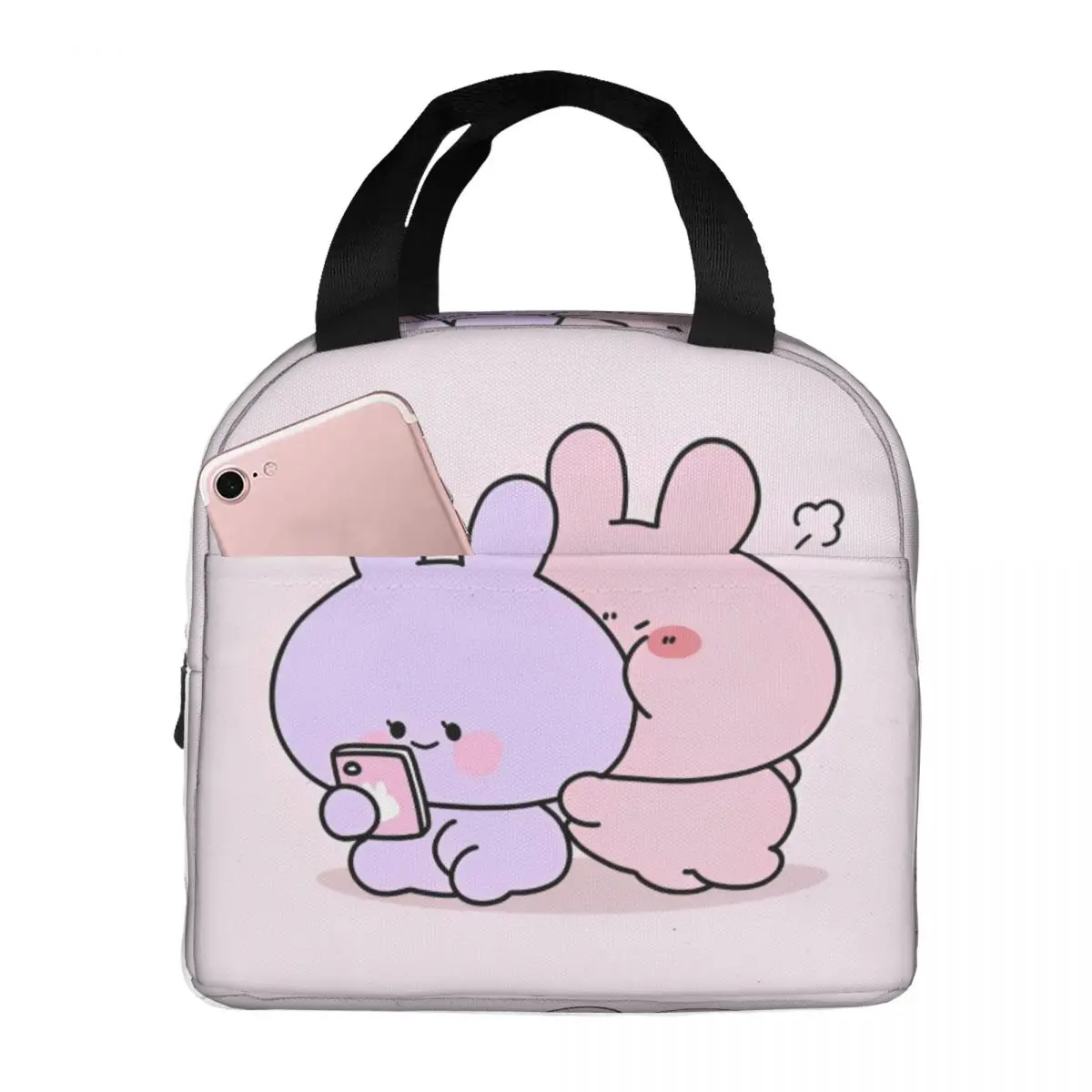 Asamimichaan Asleep Cartoon Insulated Lunch Bag Thermal Bag Lunch Container Asamimi Leakproof Tote Lunch Box Food Storage Bags