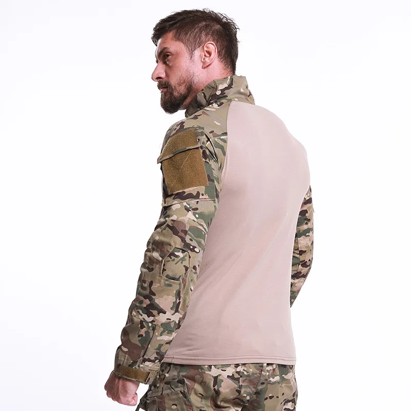 Outdoor ademend fietsshirt met lange mouwen CS camouflage poloshirt Amerikaanse kikker kostuum sniper instructeur uniform