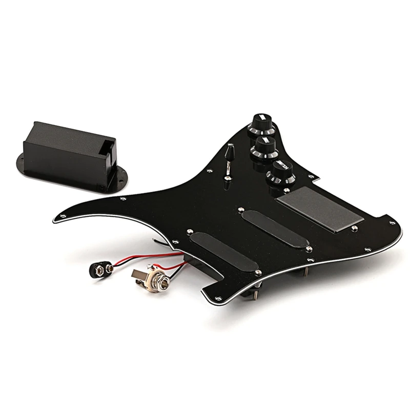 humbucking pickup Passive To Active Lace Sensor Loaded  Pickguard-Black,SSH Active Guitar Pickup Kit