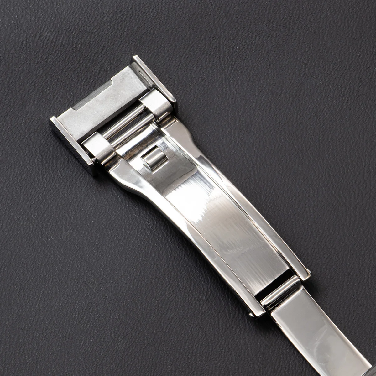 16mm 18mm Stainless Steel Buckle Watch Band Glidelock Clas Fine-tuning Pull Button Buckle Silver Folding Safety Clasp