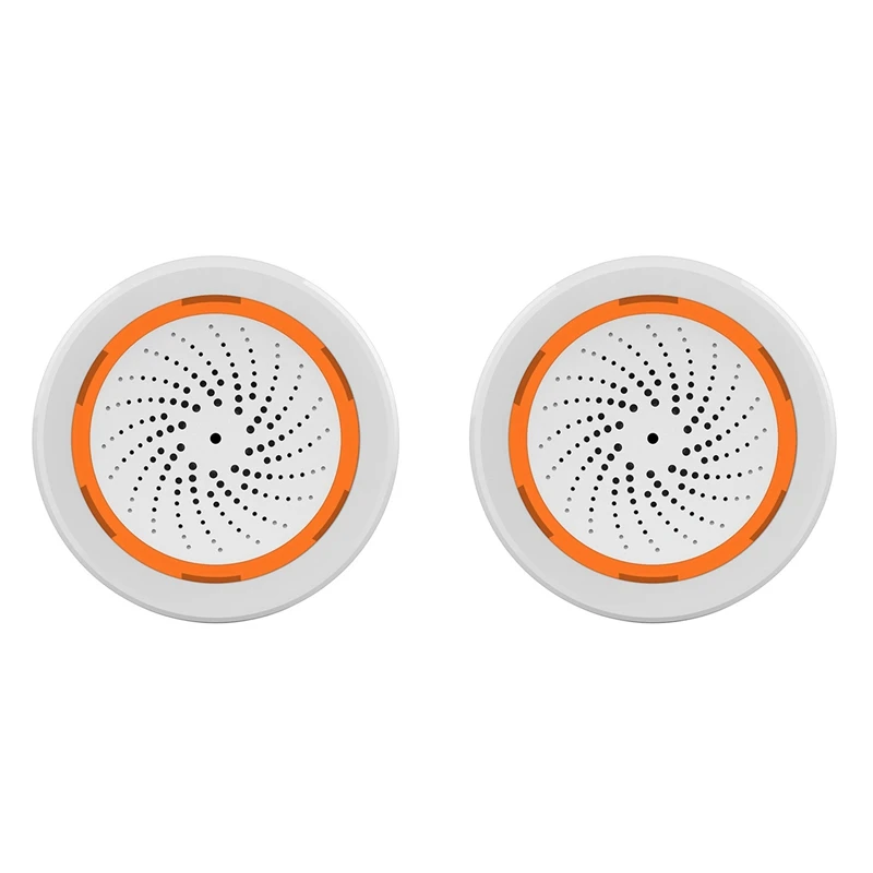 

2025 New-2X Tuya Zigbee Smart Sound And Light Siren Sensor Smart Life Home Security System Tuya Gateway Hub Siren Alarm For Tuya