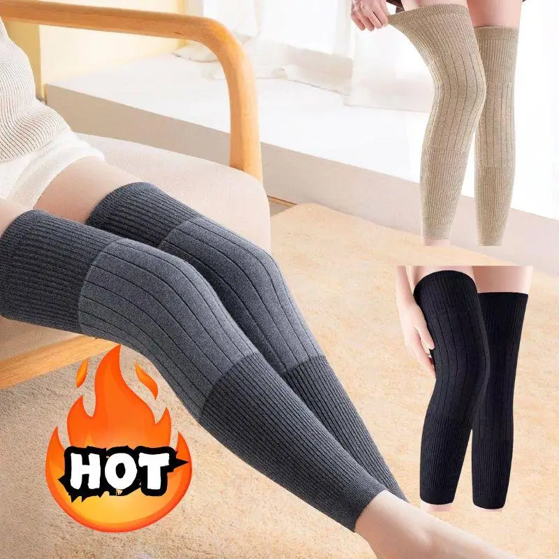 HEIßER Winter Verdicken Warme Kneepad Bein Schutz Frauen Männer Winddicht Coldproof Beinlinge Knie Kappe Bein Ärmeln Sport Knie Protector