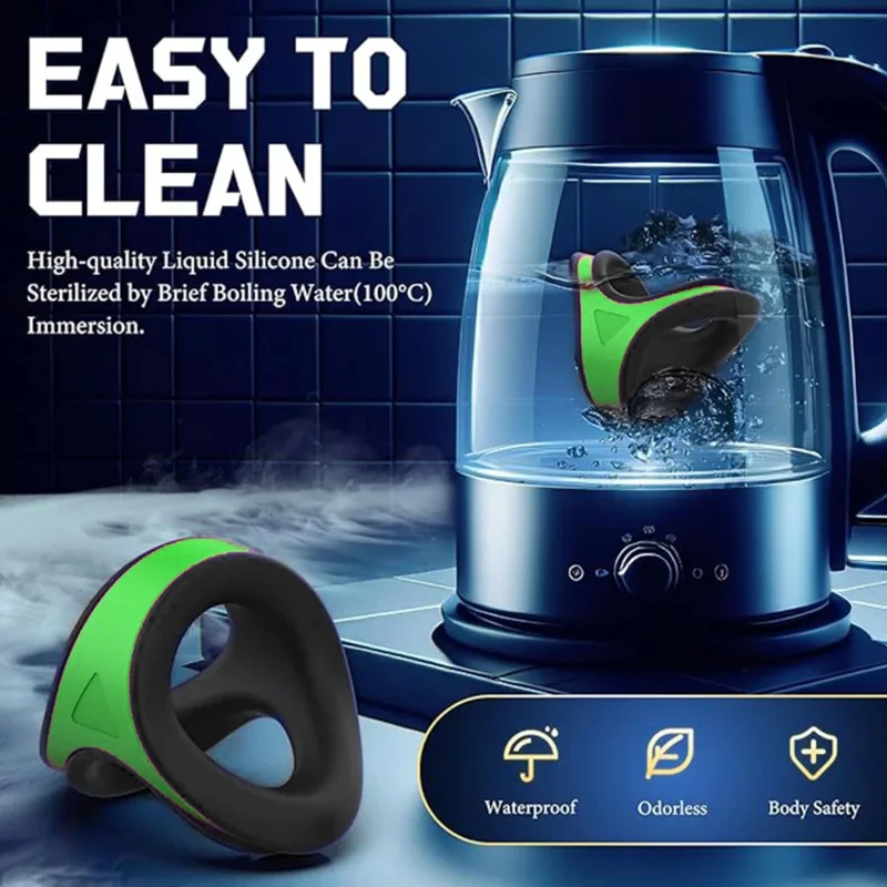 Anillo de silicona para pene para hombres, mejora las erecciones con tensión ajustable, rendimiento duradero para principiantes, exploración de juguetes de placer