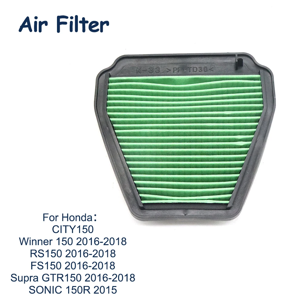 

Motorcycle Air Filter Cleaner Intake Filter For Honda CITY150 RS150 FS150 Winner 150 Supra GTR150 2016-2018 SONIC 150R 2015