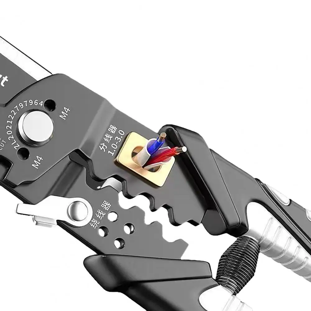 Faltbarer Drahtabisolierer 25-in-1 Multifunktionales Abisolierwerkzeug Ergonomischer Elektriker-Drahtabisolierer Präzises Schneiden Crimpen DIY