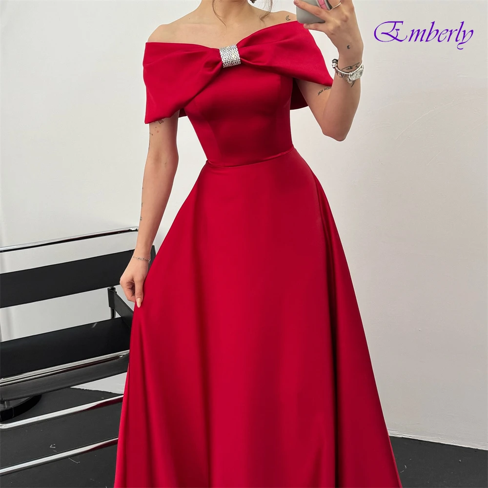 Классические атласные вечерние платья по индивидуальному заказу, торжественное платье, женское элегантное платье трапециевидной формы с бантом и открытыми плечами, вечерние платья длиной до пола