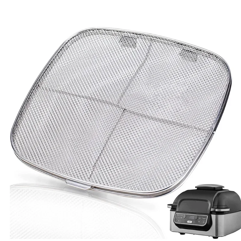 Stainless Steel Splatter Shield For AG301 Reusable 5-in-1 Indoor Grill Accessories Stainless Steel Splatter Screen For Ninja