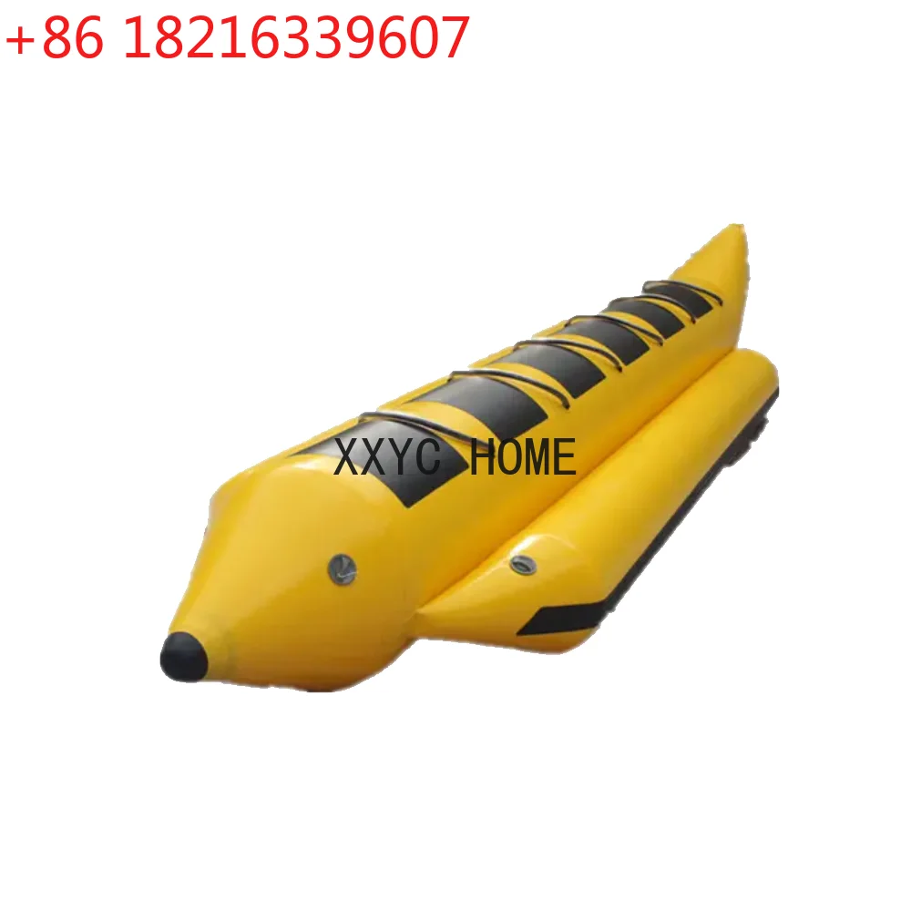 Barco inflable de plátano para parque acuático, juegos de parque acuático, peces voladores, tubo de toalla, 6 asientos, gran oferta