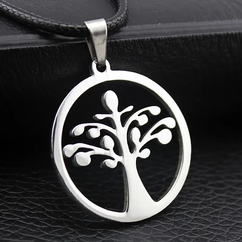 Modische Baum-Charm-Halskette aus Edelstahl für Männer und Frauen mit Schmetterlings-Anhänger, Schmuck, Geschenk