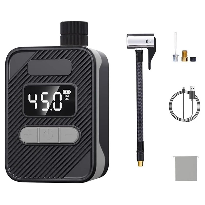 

Электрический воздушный компрессор, портативный воздушный насос 150PSI с монитором давления для мотоциклов, быстрый надувной насос для всех типов велосипедов