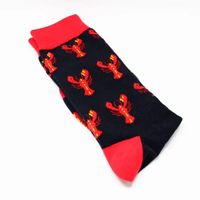 1pairs Fashion Casual Men Socks Harajuku Animal Swallow Crocodile Printing Stockings Funny Soft Simplicity Hip Hop New 2024