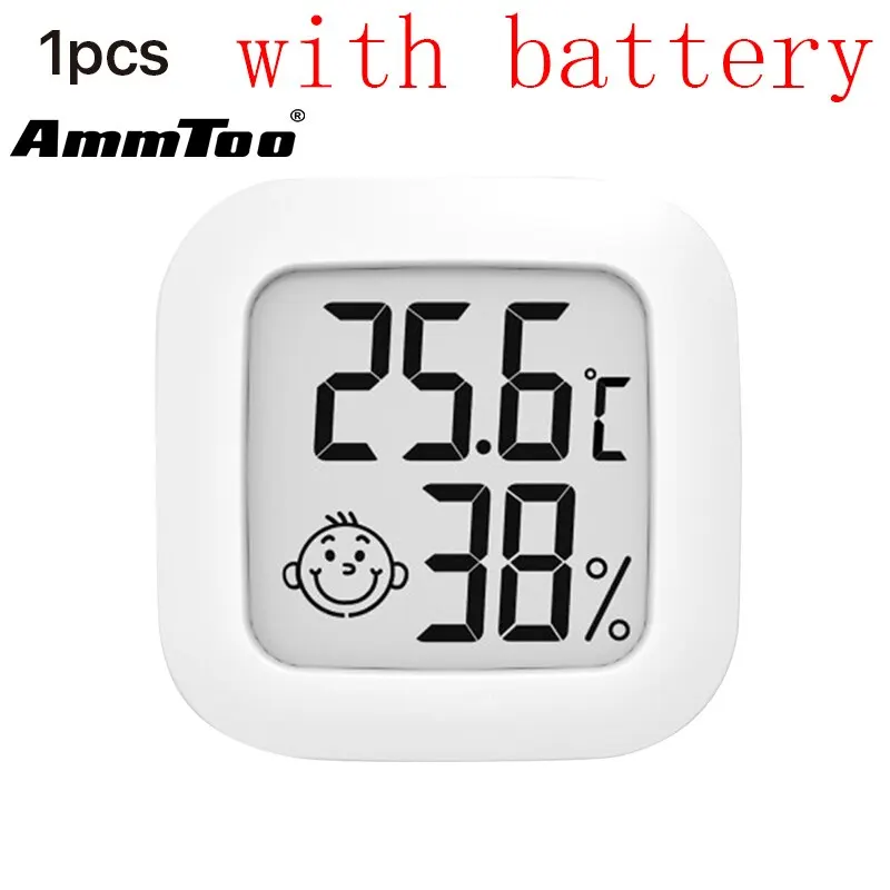 Smiley Mini LCD Digital Thermometer Hygrometer Indoor Room Temperature Humidity Meter Sensor Gauge Weather Station