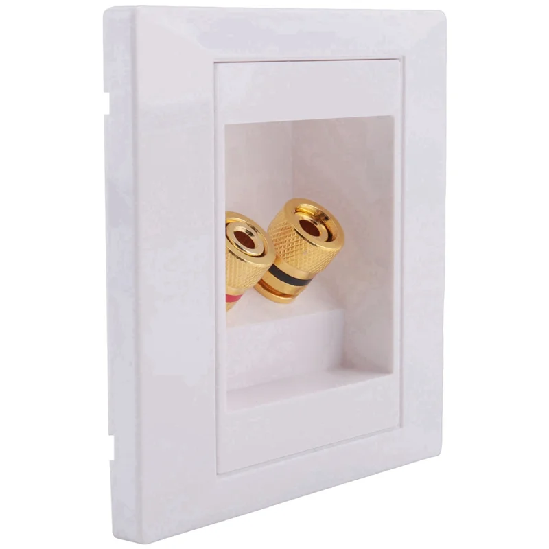 

A36T-10X Wall Socket Connection Port With 2 Jack Speaker White