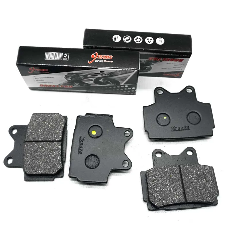 Pastilhas de disco de freio dianteiro e traseiro da motocicleta Kits Set, YAMAHA RD350R, 1991, RZ350F, 1986, 1987, 1988, SRX600, SRX-6, 1985-1987, RD RZ 350 R