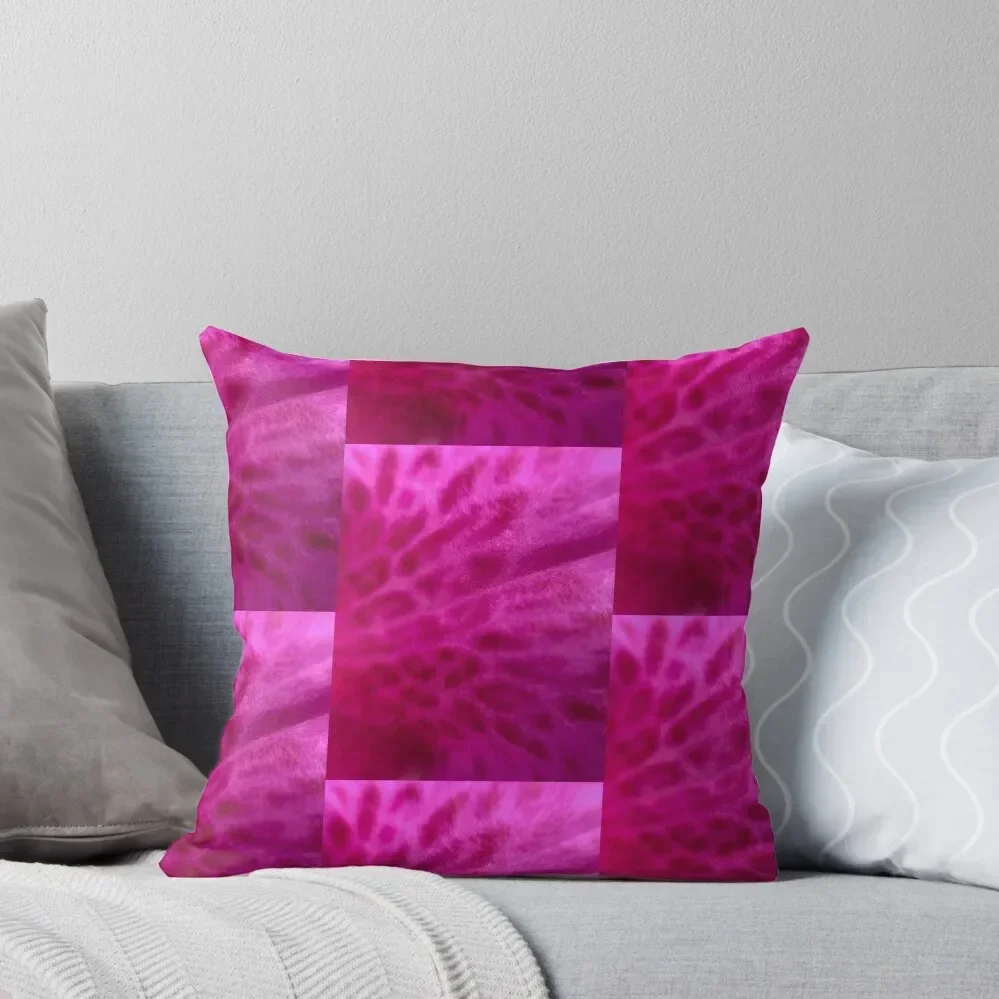 

Fuchsia Azalea Quilt Throw Pillow Marble Cushion Cover Pillows Aesthetic Pillowcases pillow