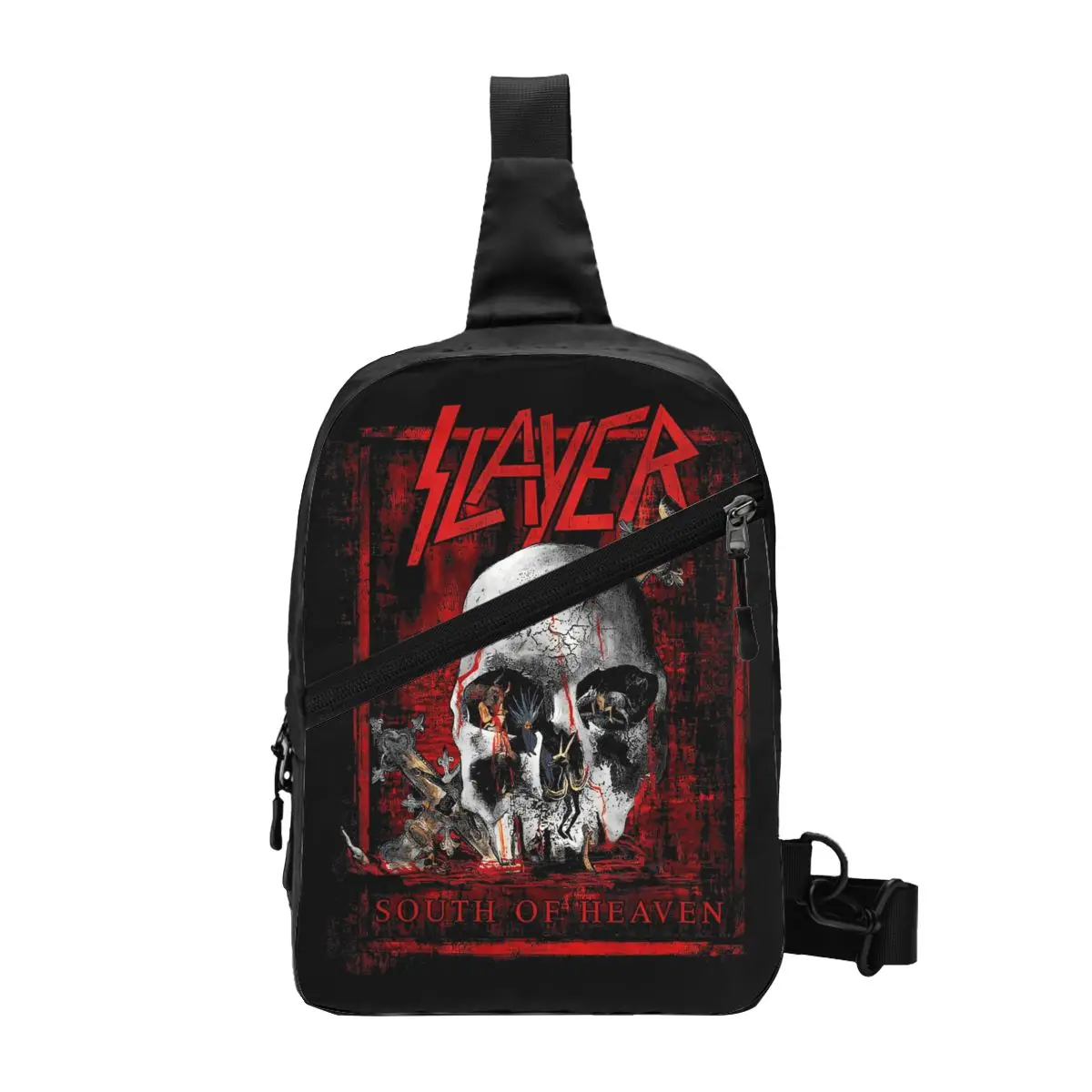 Custom Casual Slayers Thrash Metal Band Sling Bags for Traveling Men Chest Crossbody Backpack Shoulder Daypack