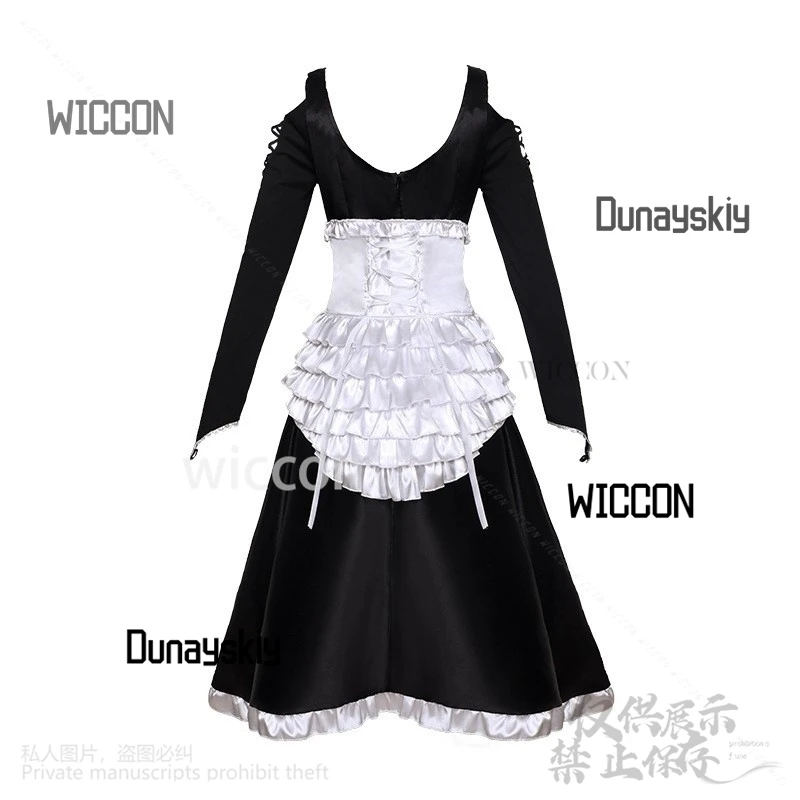 أنيمي لعبة Azur Lane تأثيري فاتح زي القوطية الأسود الدانتيل رائع خمر لوليتا مثير Kawaii فستان هالوين مخصص