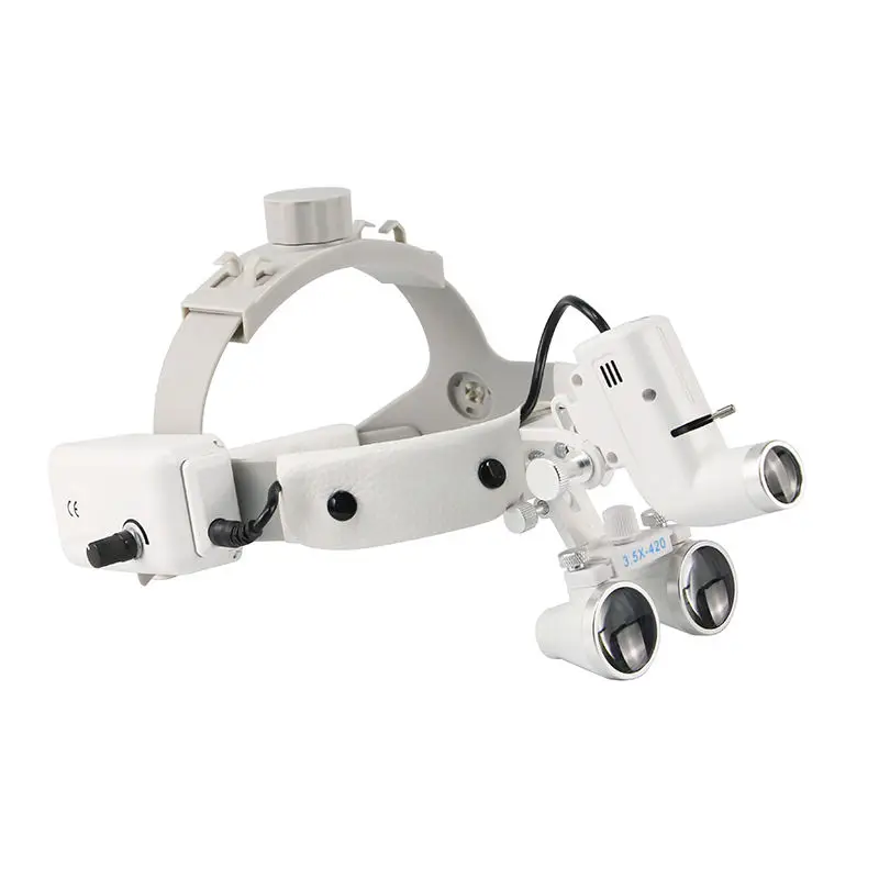 2.5X/3.5XDental Binocular Loupes Dental Medical Magnifier Headlight 5W Focusing LED Light Medical Headlamp