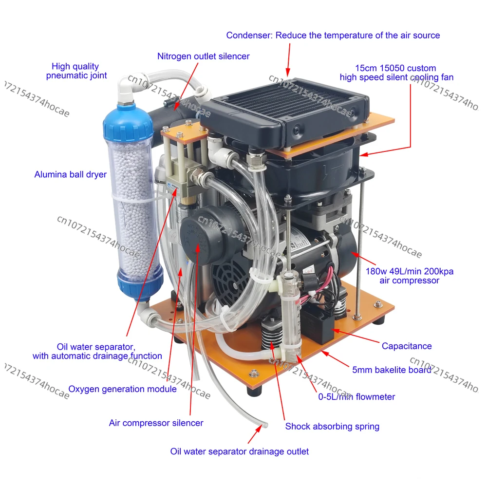 3L 93% high concentration oxygen concentrator, medical home laboratory oxygen concentrator, aquaculture